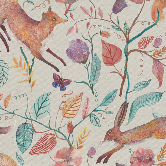 Leaping Into The Fauna Dawn Fabric by the Metre