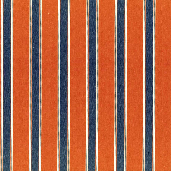 Silhouette Stripe Rust Navy Box Seat Covers