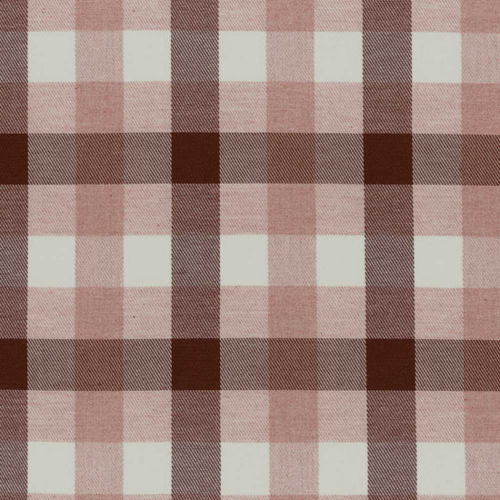 Watercolour Check Brown Pink Upholstered Pelmets