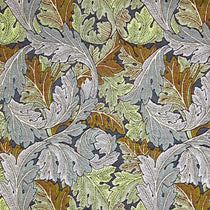 Acanthus Indigo William Morris Inspired Fabric by the Metre