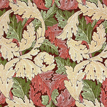 Acanthus Red William Morris Inspired Fabric by the Metre