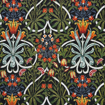 Woodland Weeds Ebony William Morris Inspired Apex Curtains