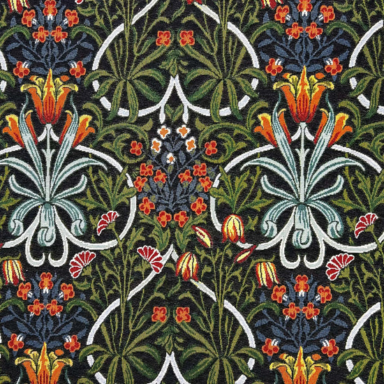 Woodland Weeds Ebony William Morris Inspired Box Seat Covers