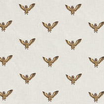 Owl Of Athena Embroidery Gold F1755-01 Fabric by the Metre