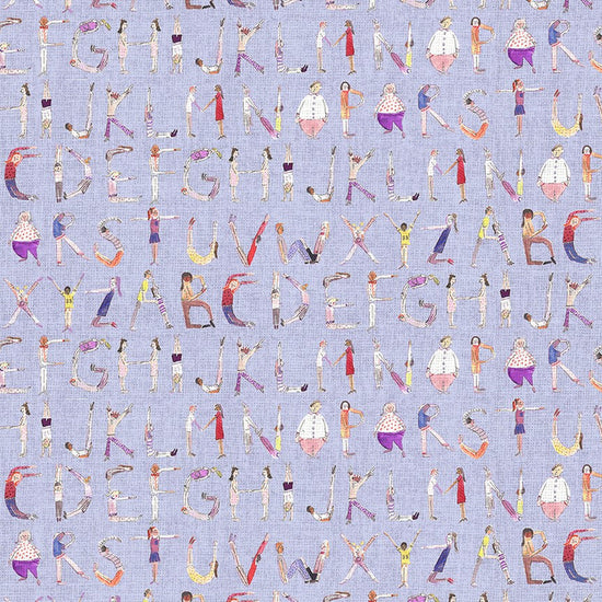 Alphabet People Lilac Upholstered Pelmets